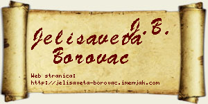 Jelisaveta Borovac vizit kartica
